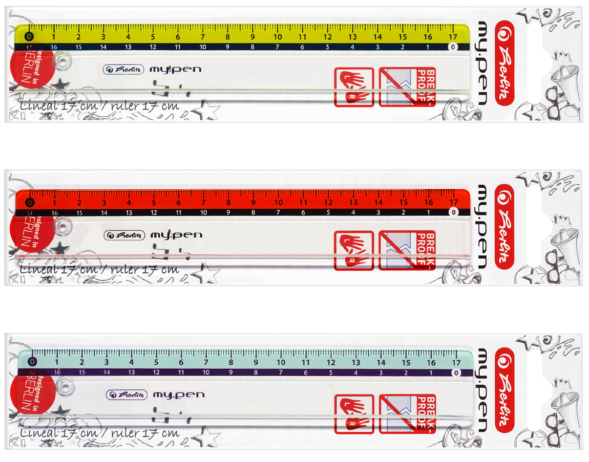 herlitz Règle plate my.pen, longueur: 170 mm, plastique
