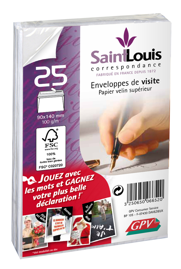 Enveloppes cartes de visite