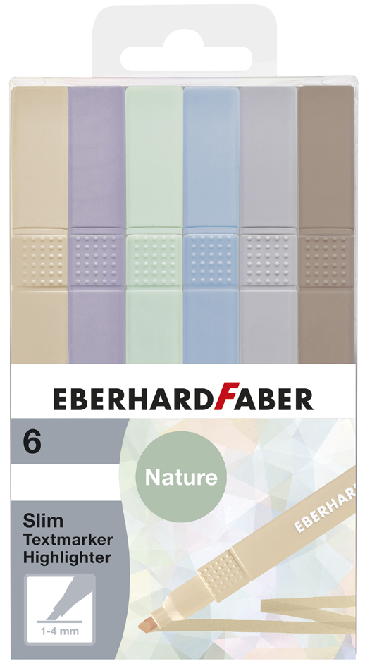 EBERHARD FABER Surligneur Slim, étui de 6, naturel