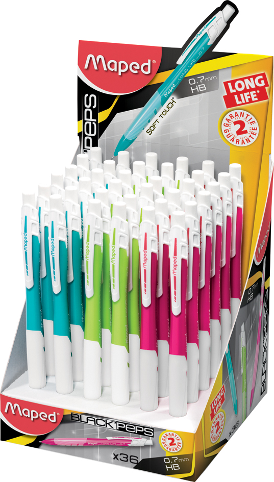 Maped Porte-mines LONG LIFE, 0,7 mm, présentoir de 36