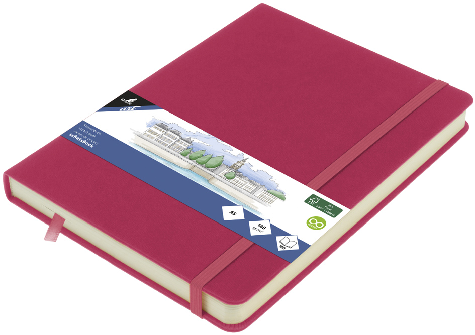 kangaro Cahier de croquis, 160 pages, A4, ruby