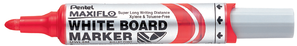 Pentel Marqueur pour tableau blanc MAXIFLO MWL5M, rouge