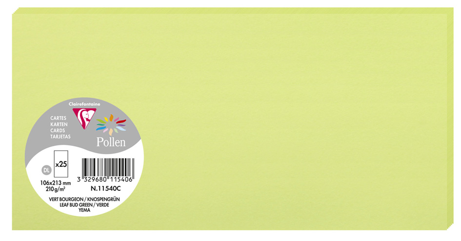 Pollen by Clairefontaine Carte DL, vert bourgeon