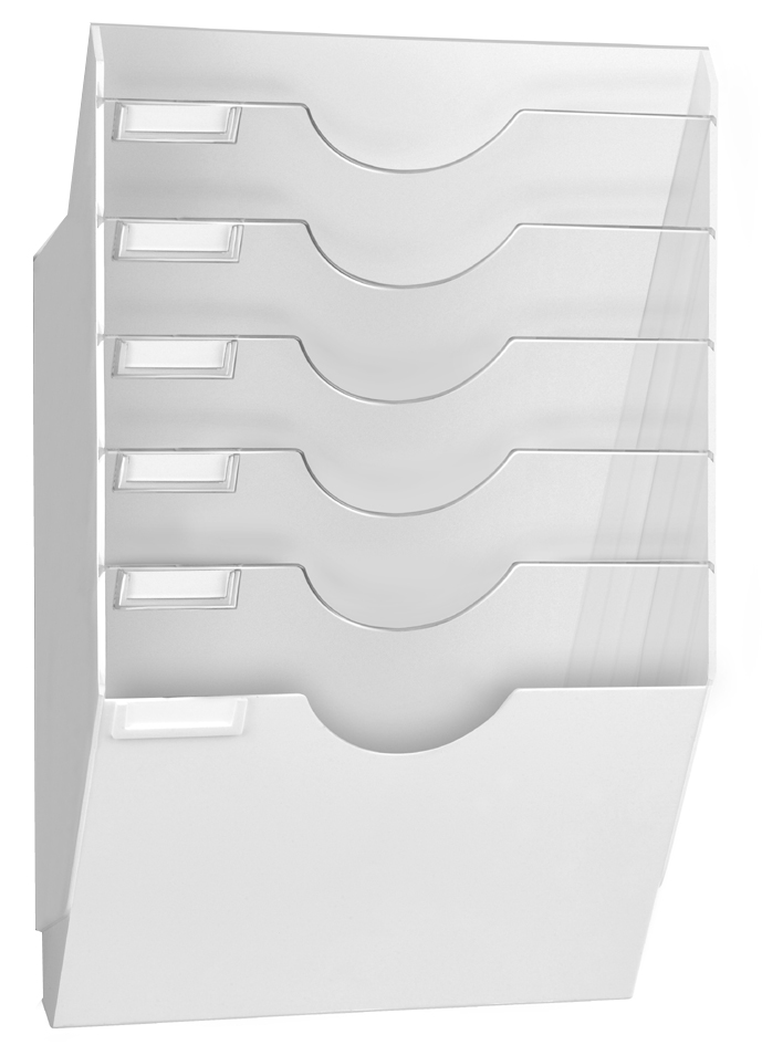 CEP Présentoir mural ReCeption, format A4, 6 cases, blanc
