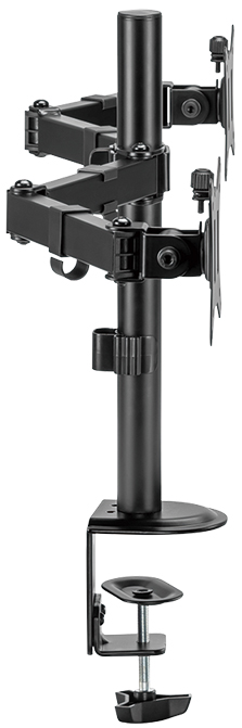 LogiLink Support double écran, longueur bras: 376 mm, noir