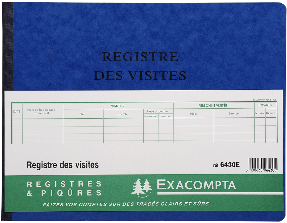 EXACOMPTA Piqûre 'Registre des Visites', 250 x 320 mm