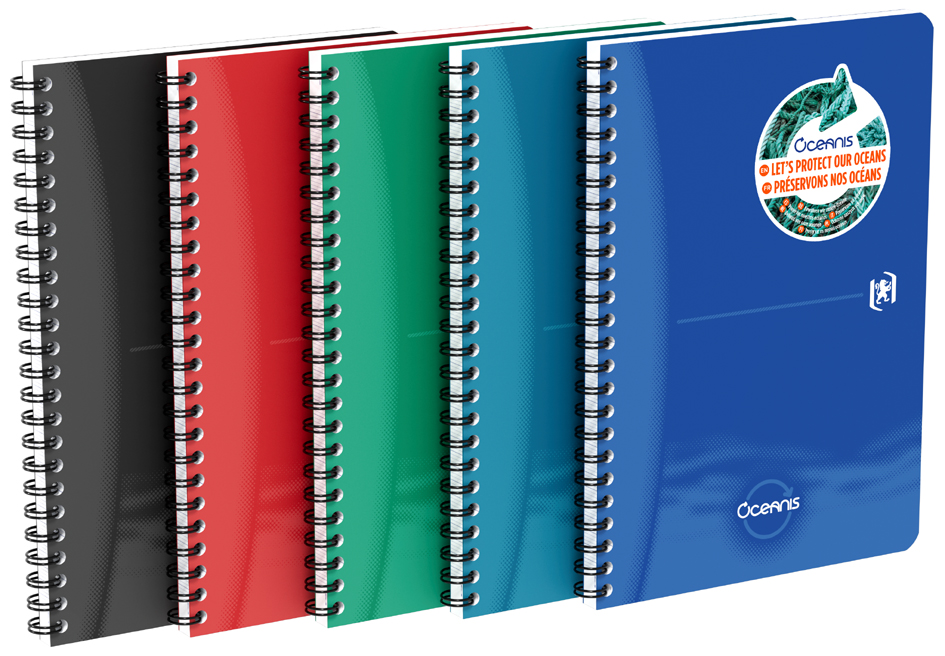 Oxford Office Cahier à spirale 'Oceanis', A4, PP, ligné
