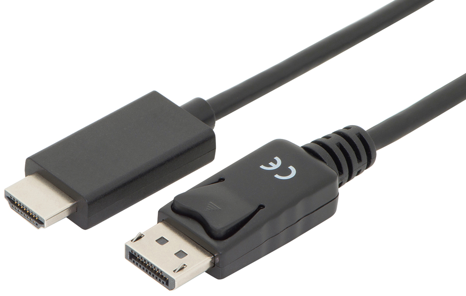 DIGITUS Câble d'adaptateur DisplayPort 1.2, DP - HDMI-A, 1 m