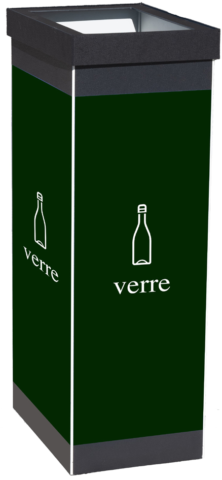 Collecteur pour tri sélectif verre, noir