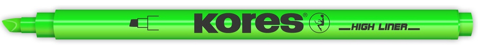 Kores Surligneur, pointe biseautée: 0,5 - 3,5 mm, vert