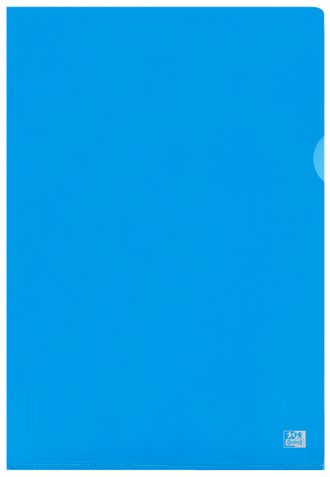 Oxford Pochettes coin Premium, A4, PVC, transparent, bleu