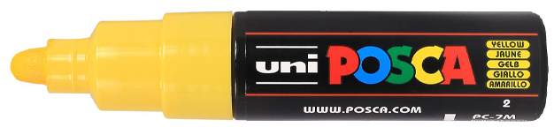 POSCA Marqueur à pigment PC-7M, jaune