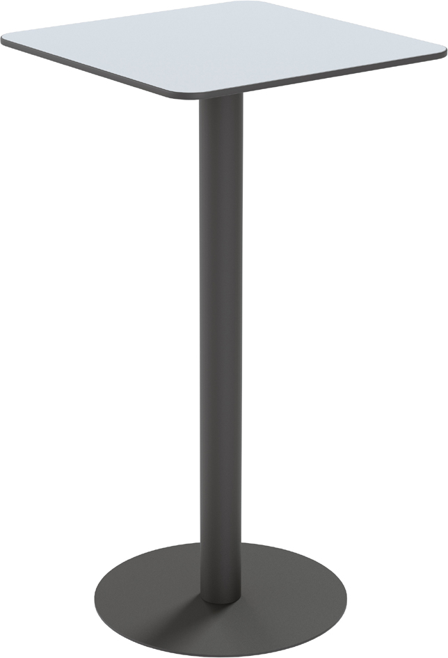 PAPERFLOW Table haute jardin CROSS, (L)600 x (P)600 mm, gris
