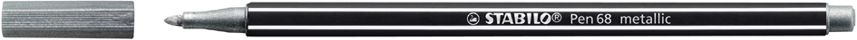 STABILO Stylo feutre Pen 68 metallic, argent