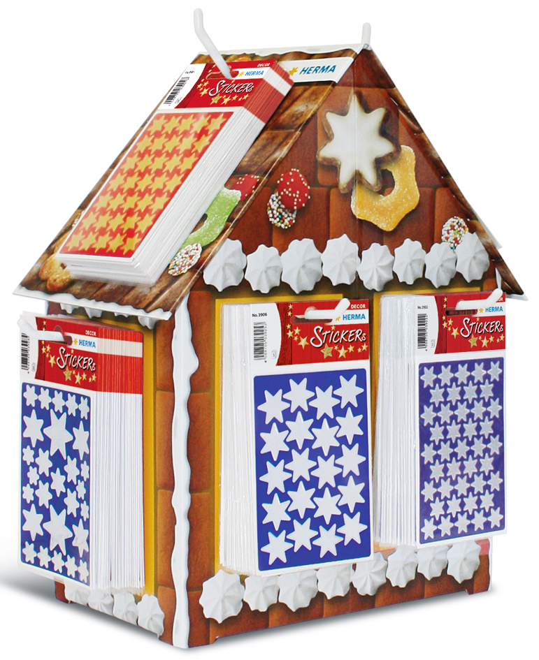 Stickers de Noël DECOR "Maison pain d'épices", vue de profil