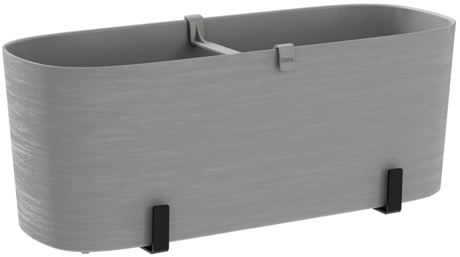 tera Kit de jardinière 'Paros', support inclus, fog grey