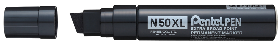 Pentel Marqueur permanent N50XL, pointe biseautée, noir