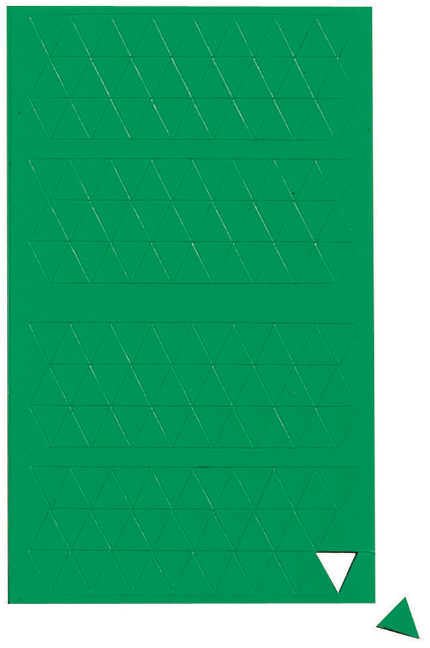 MAUL Symbole magnétique triangle, 10 x 10 mm, vert
