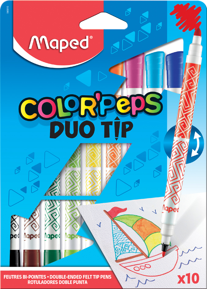 Maped Feutre double pointe COLOR'PEPS DUOtip, étui carton 10