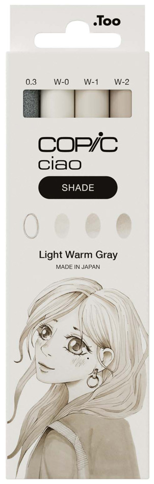 COPIC Marqueur ciao, kit 3+1 SHADE 'Light Warm Gray'