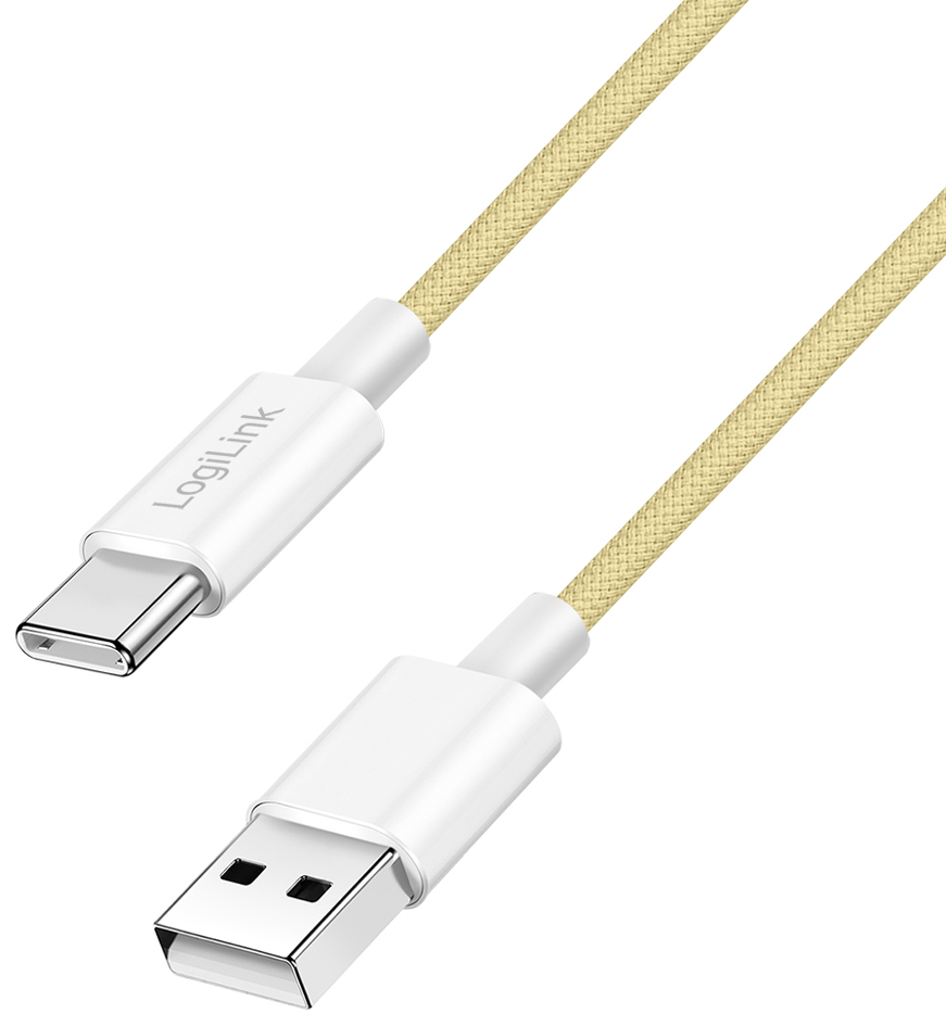 LogiLink Câble USB 2.0, USB-A - USB-C, 0,5 m, jaune