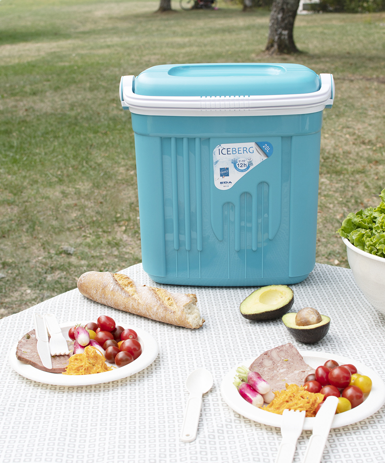 Visuel de référence : montre le produit en utilisation (glacière de 20 L)