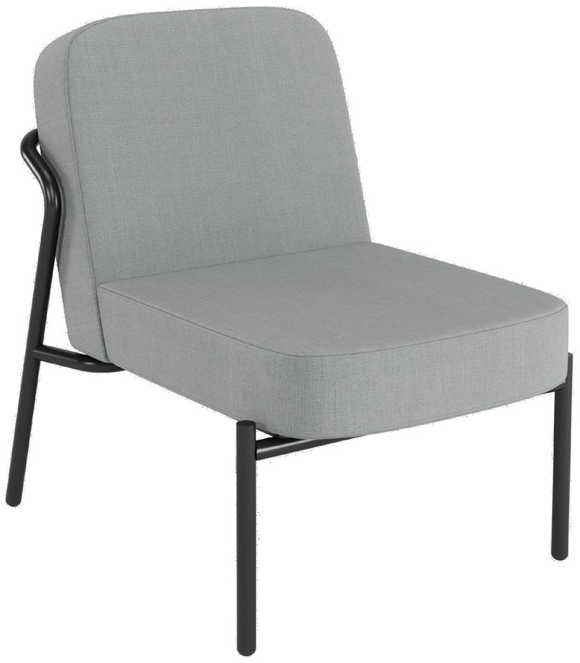 PAPERFLOW Fauteuil visiteur MEDSO RUND S, tissu, gris
