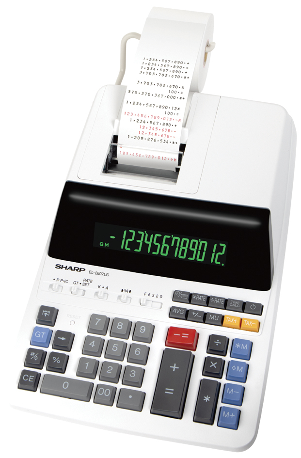 SHARP Calculatrice imprimante de bureau EL-2607 LG