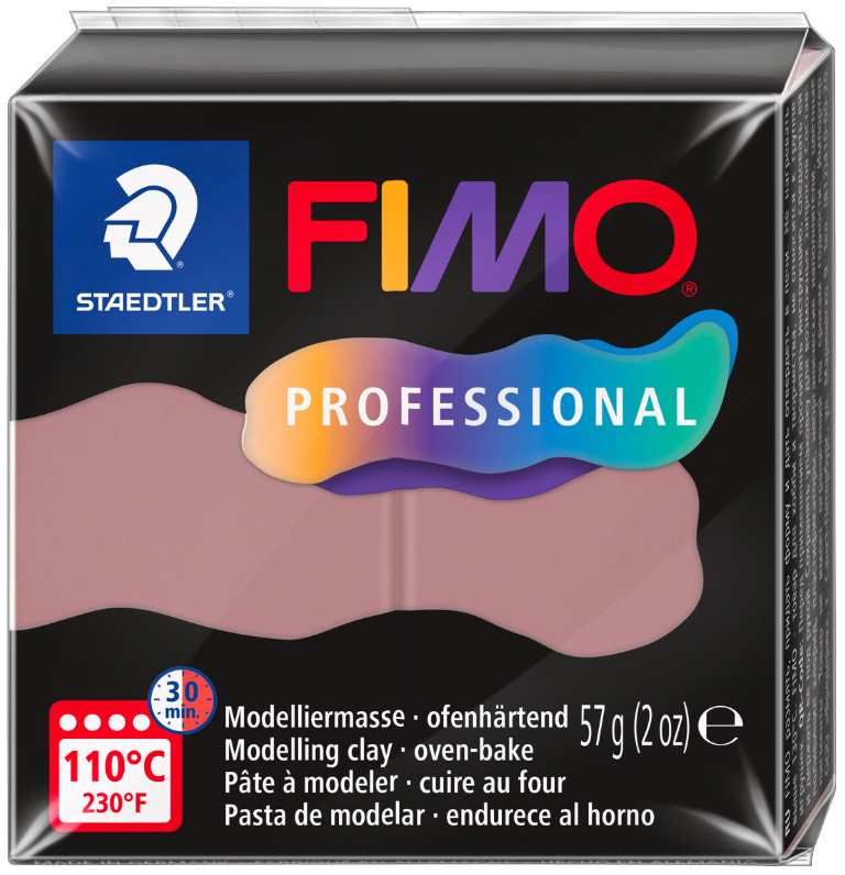 FIMO PROFESSIONAL Pâte à modeler, 57 g, vieux rose