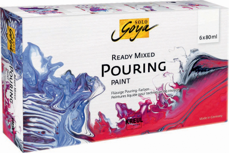KREUL SOLO GOYA Set de pouring 'Ready Mixed', 6 x 80 ml