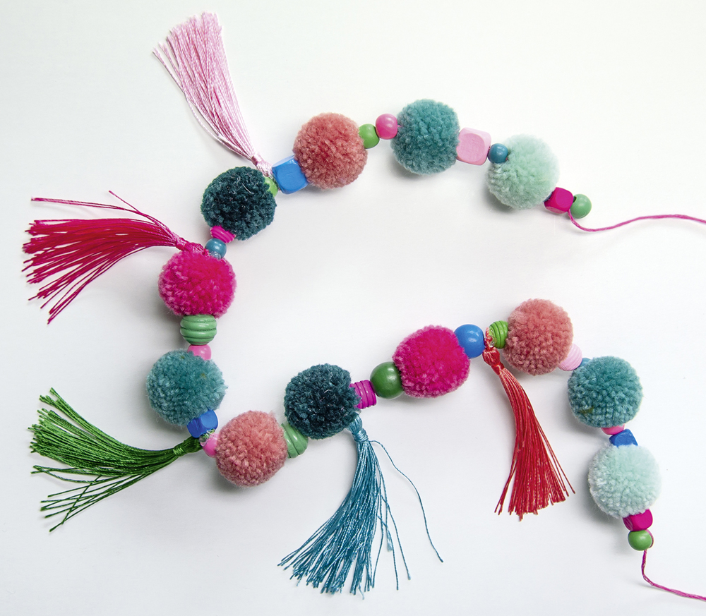 folia Pompon en laine 'Elegance', 24 pièces, assorti