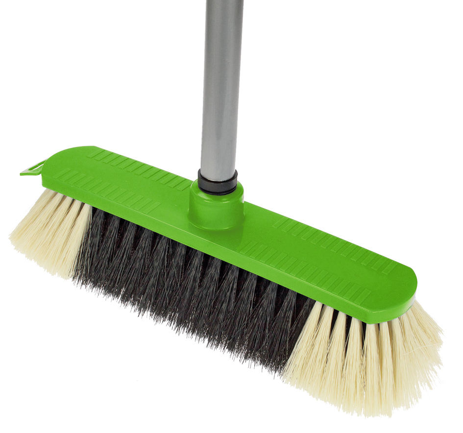 Balai en plastique "Smart" avec un manche - vert