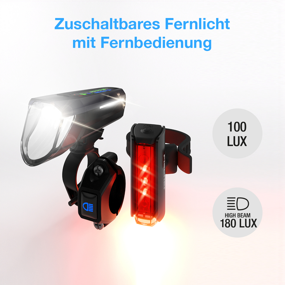 Kit déclairage LED pour vélo TWIN STOP, rechargeable