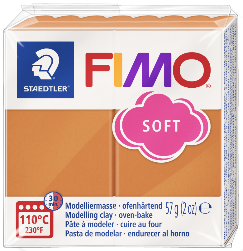 FIMO pâte à modeler SOFT, à cuire, 57 g, cognac