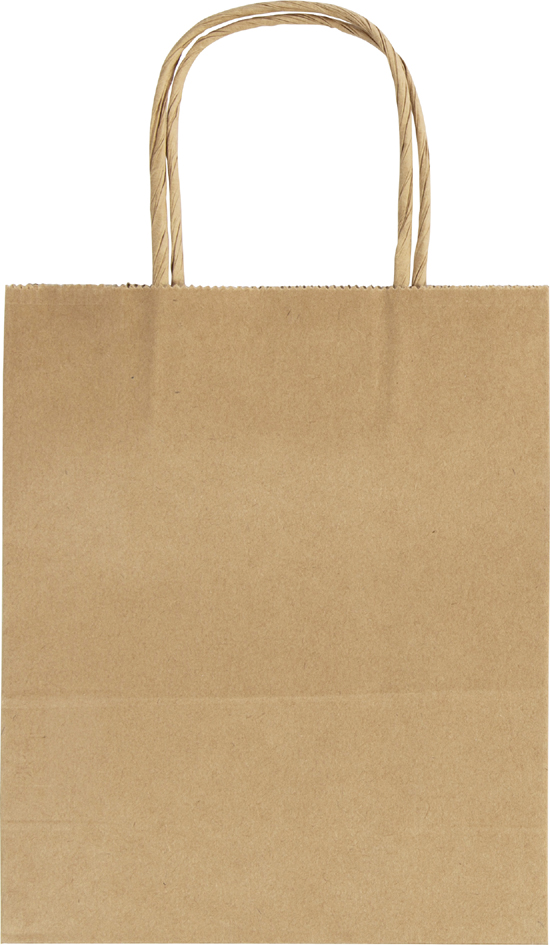folia Sac en papier kraft, 125 x 50 x 150mm, naturel