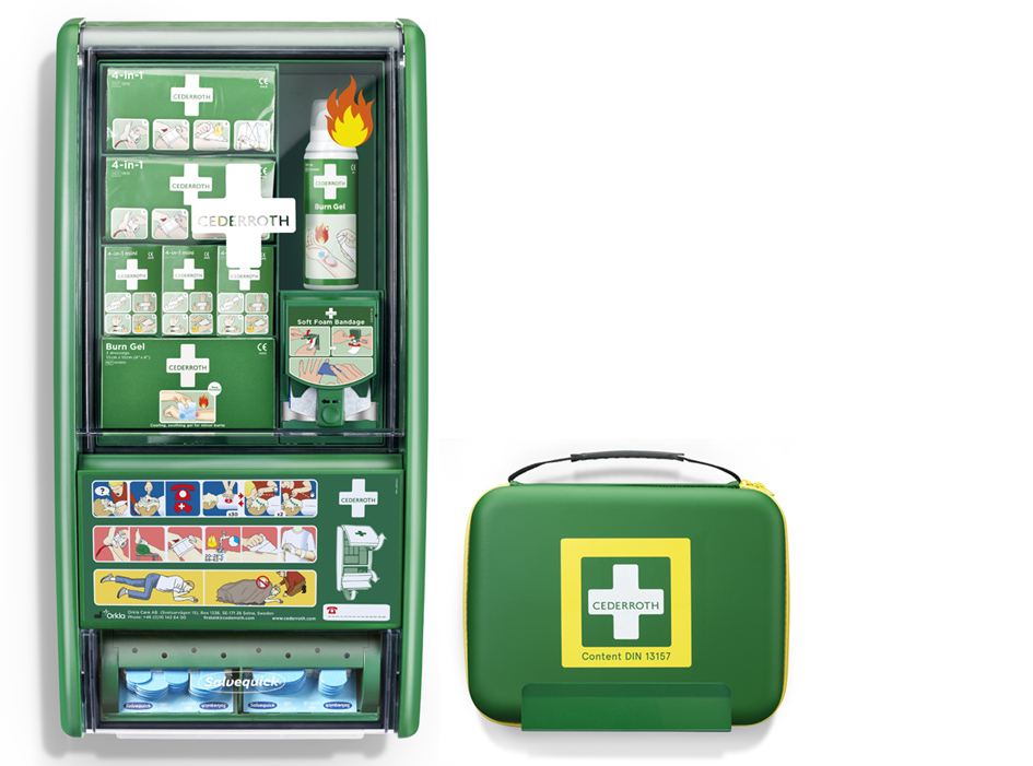 CEDERROTH Station de premiers secours brûlures, DIN 13157