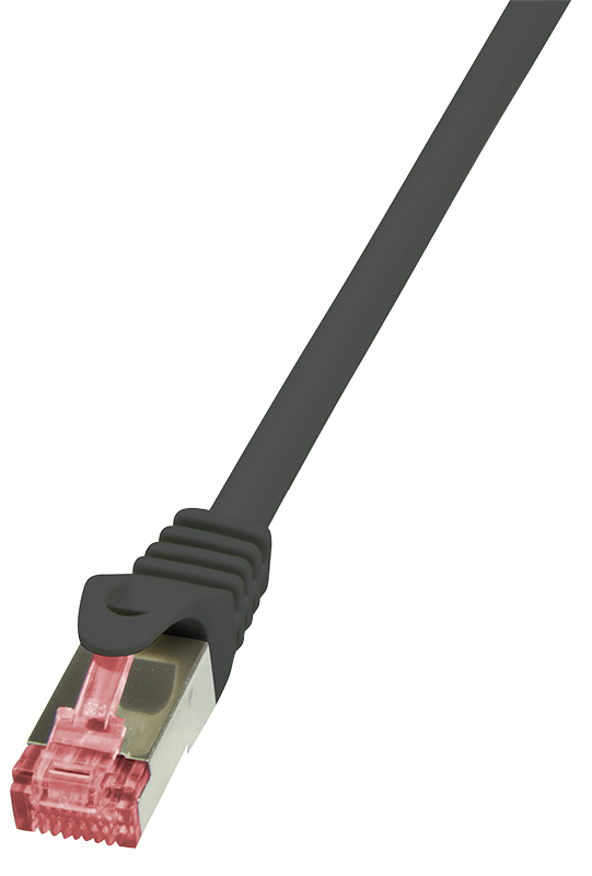 LogiLink Câble patch, Cat. 6, S/FTP, 0,25 m, noir