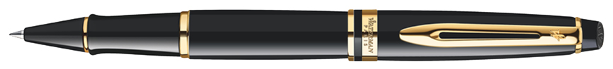 WATERMAN Stylo roller à encre Expert, Black G.C.