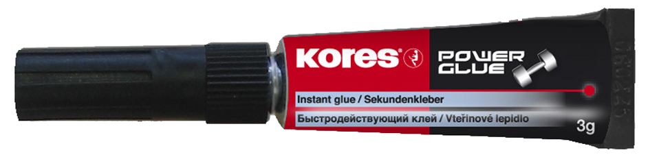 Kores Colle instantanée 'PowerGlue', 3 g, tube