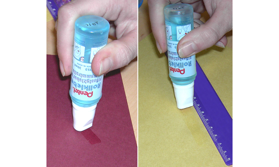 Colle Roll'n Glue ER153-GS, exemples d'utilisation