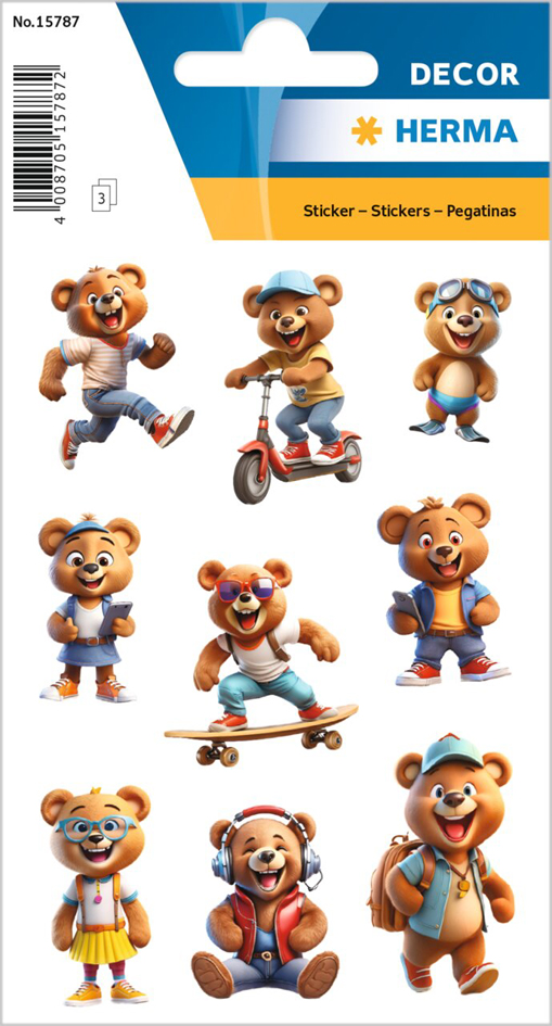 HERMA Sticker MAGIC Oursons stylés, papier