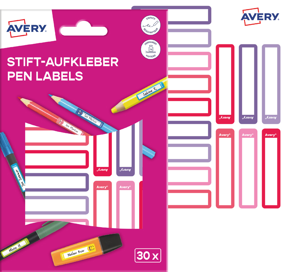 Etiquettes pour stylo