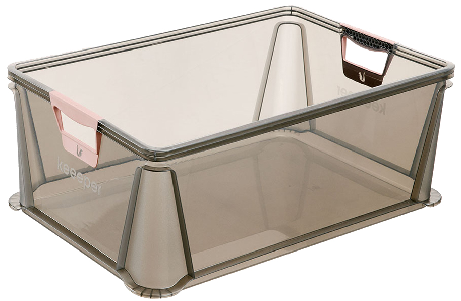 keeeper Boîte de rangement 'luis', 45 L, gris translucide