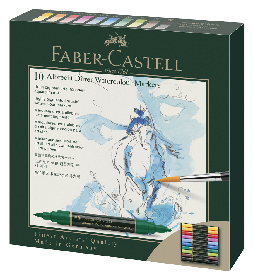 FABER-CASTELL Marqueur aquarelle ALBRECHT DÜRER, étui de 10