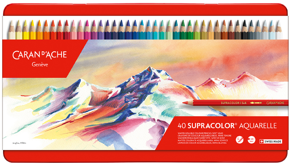 Sets de crayons de couleur, aquarellable