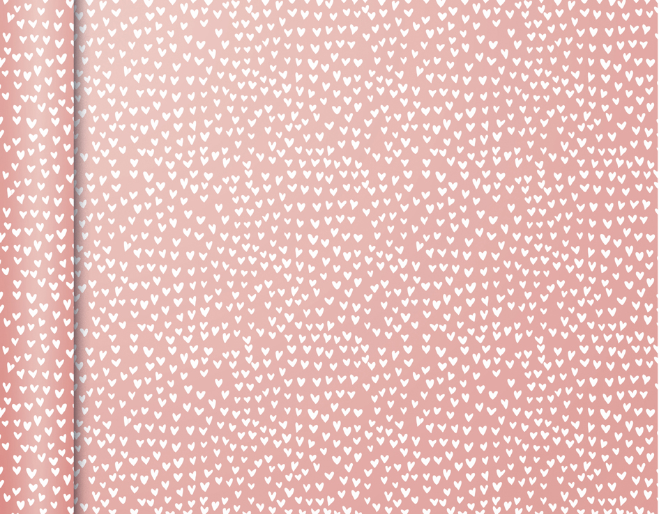 Clairefontaine Papier cadeau 'Tiny Rolls coeurs roses'