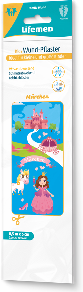 Lifemed Pansement pour enfants 'Conte de fées, 500mm x 60mm