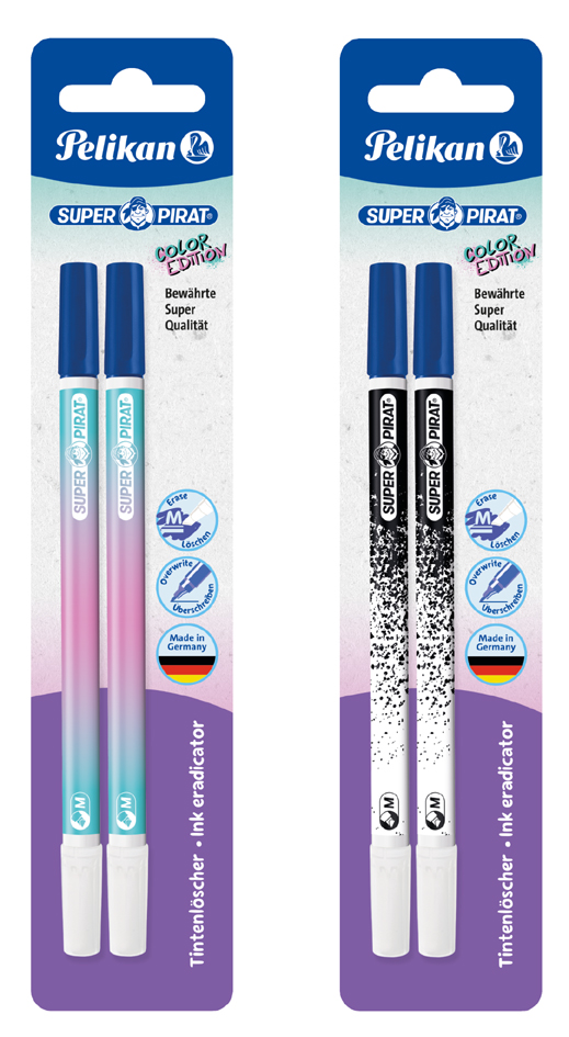 Pelikan Effaceur Super Pirat Color Edition, pointe biseautée