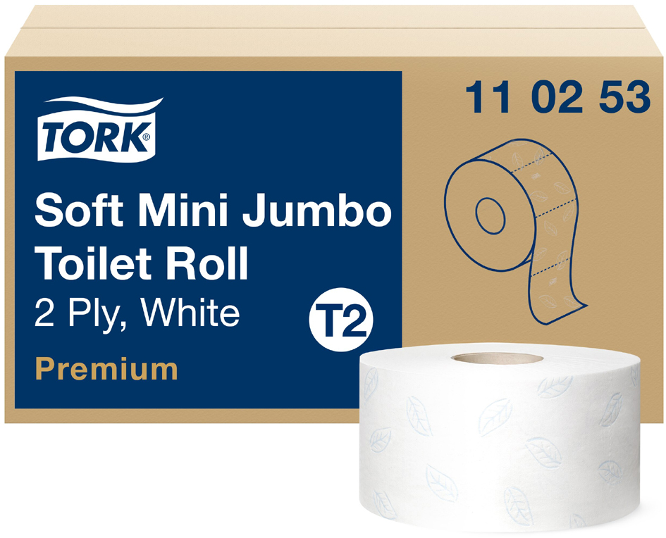 Papier toilette en mini-rouleau Jumbo, 2 couches