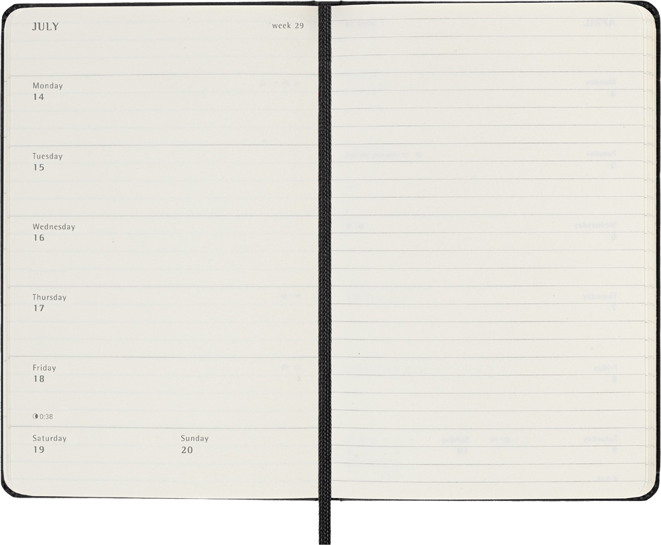 Agendas de poche, semainier